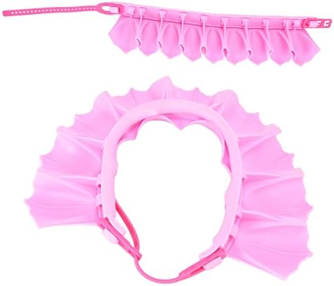 Baby Shower Защита Шапка, Visor Waterproof Pink Shampoo Hat Adjustable TPE for Hair Washing Bathing for Бебе(пинк)