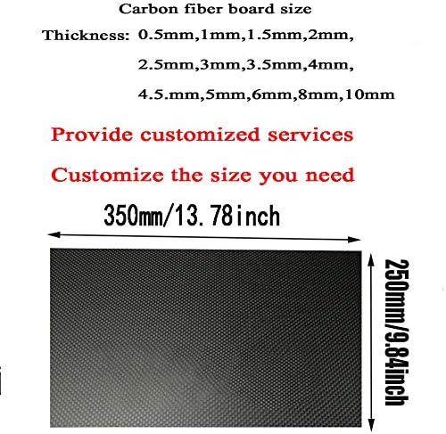 Готварска печка въглеродни влакна SOFIALXC 3K за рамка и Т.н. Дрона, направи си САМ. (Прост Weave матов)-Thick5mm，250x350mm