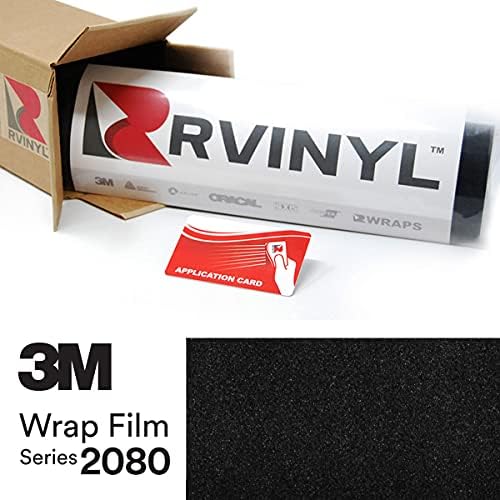 3M 2080 G212 Gloss Black Металик 5ft x 18ft W/Application Карта на Рибка Vehicle Car Wrap Film Roll Sheet