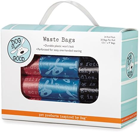 Dog is Good Signature Пет Waste Bags, 24 Опаковки, 480 Торбички - Здрави Запечатани Найлонови Торбички за храна - Разнообразни