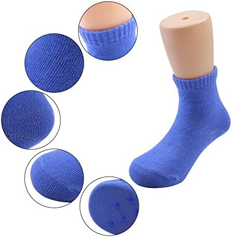 Cooraby 12 Чифта Унисекс Чорапи За Деца Класически Нескользящие Чорапи На Екипажа, Различни Цветове
