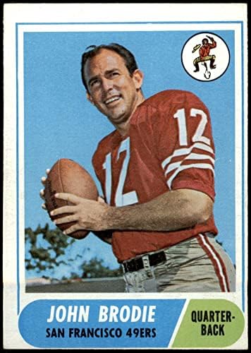 1968 Topps # 139 Джон Brodie San Francisco 49ers (Футболна карта) FAIR 49ers Stanford