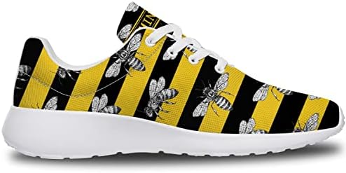 Uminder Bee Shoes Womens Girls Running Shoes Casual Fashion Sneakers Anti-Slip Tennis Walking Shoes Подаръци за Нея и