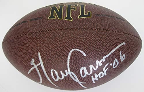 Хари Carson New York Giants signed autographed футбол NFL proof Beckett COA