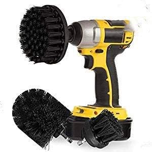 SIQUK 3 Pieces Scrub Brush Пробийте Attachment Kit - Black Ultra Stiff Bristle Power Scrubber Cleaning Brush for Heavy