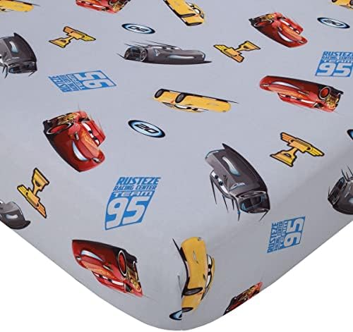 Disney Cars Fitted Crib Sheet Мека Дишаща Микрофибър, Baby Sheet, Standard Size Fits Crib Mattress 28in x 52in