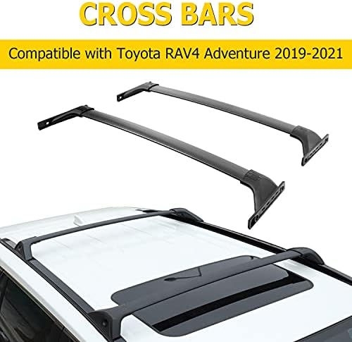 AUXMART Багажник за 2019 2020 2021 Toyota RAV4 Приключенски, напречни греди и Багажник На Покрива, Подмяна на Железопътен