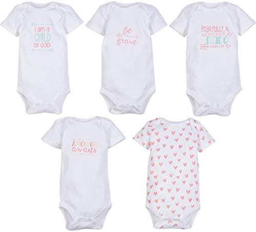 MiracleWear Сладко Kid ' s Bodysuit Outfits (5-Pack) Момче, Момиче & Neutral Unisex Daywear Print Clothing Sets