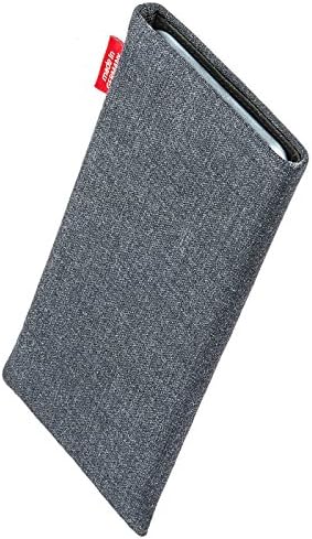 fitBAG Jive Gray Custom Tailored Sleeve for Sony Xperia Z1 (neues Modell ab Oktober 2013). Калъф от фина костюмной плат