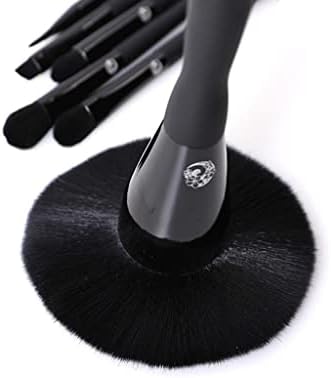 Jiaanu Brush Set Brush Beauty Makeup Tool Complete Fiber Hair 8 Eye Shadow Brush (Черен)