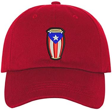 PRFCTO Puerto Rico Flag Conga Baseball Hat for Men and Women - Salsa Любовник Шапка,Пуерто-Рико Силна Шапка