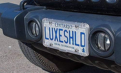 Luxe Shield, 2-Pack Прозрачни капачки регистрационен номер, включително и винтове от неръждаема стомана, издръжлив и атмосферостойкий