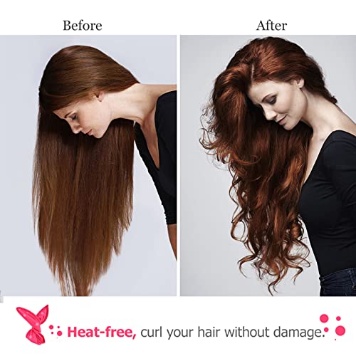 30pcs Hair Rollers - Foam Hair Roller for Hair DIY - Гъвкави меки Ролки възглавници - Няма топлина за жени и деца (розов)