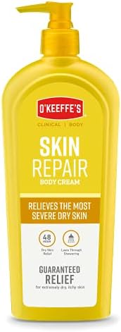 O ' Keeffe's Skin Repair Body Лосион and Dry Skin Moisturizer, Бутилка с Помпа, 12 унции, Опаковката Може да се различават