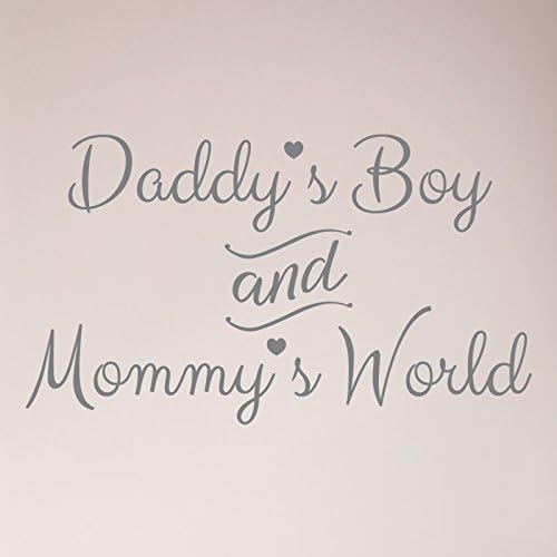 24x 13 татко Boy and Mommy's World Wall Decal Sticker Art Home Decor Mural Baby Shower Crib Parents Nursery Сладко Сърце
