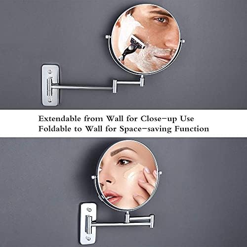 Nhlzj XIAOQIANG Makeup Mirror Wall Mounted,360 Rotation Free Standing Преносим,идеален за нанасяне на грим,носенето контакти