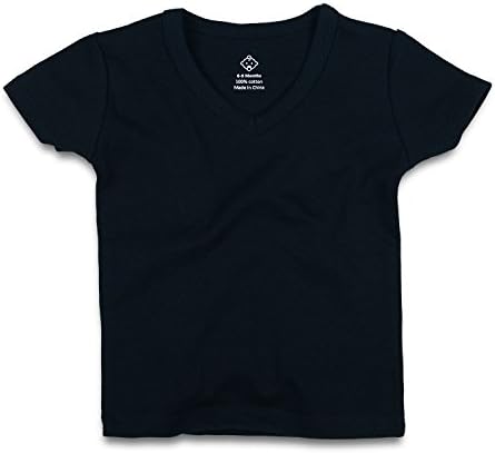 OPAWO Унисекс Детски Тениски с V-образно деколте С Къс/Дълъг ръкав,Черен/Бял/Сив