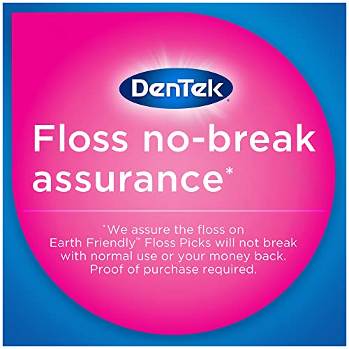 Клечки за зъби DenTek Earth Friendly Floss Picks, Органични биопластиковые дръжки на растителна основа, Мента, 60 грама