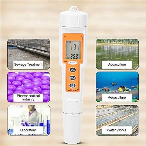 Fafeicy PH Тестер Digital, Mini Handheld PH Meter, Water Quality Тестер 0.0-14.0 PH for Swimming Pool Aquarium