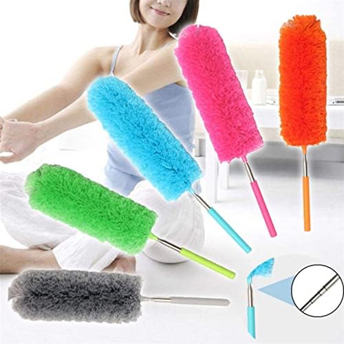Duster Brush Extendable Hand Dust Removal Cleaner Dusting Brush Home Car Furnitur Cleaning (Цвят : жълт)