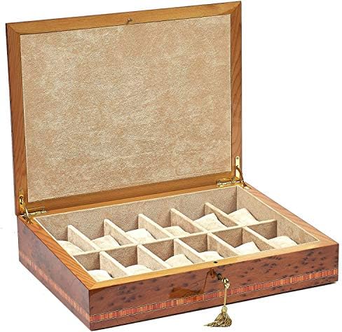 Bello Collezioni - Abruzzo Luxury Italian Briarwood Men 's/Women' s 12 Watch Box