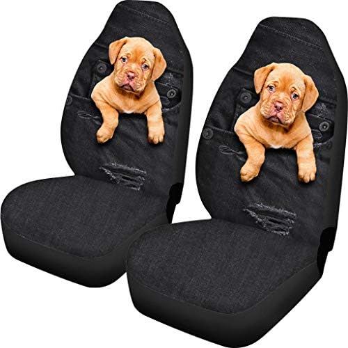 chaqlin Custom Protector Chic Style Front Car Seat Covers Set of 2, Whole Seat Защита, Car Front Seat Cushion for Pets
