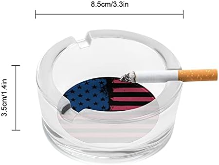 СЪЕДИНЕНИ Американски Флаг Реколта Цигари Пушачите Стъклени Пепелници Пепелник За Домашния Офис, Тенис на Маса Украса