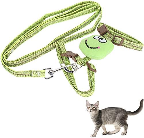 Faceuer Cat Harness, Котешки Жилетка Escape‑Proof с Регулируема Каишка за Разходка за Отглеждане на Котки