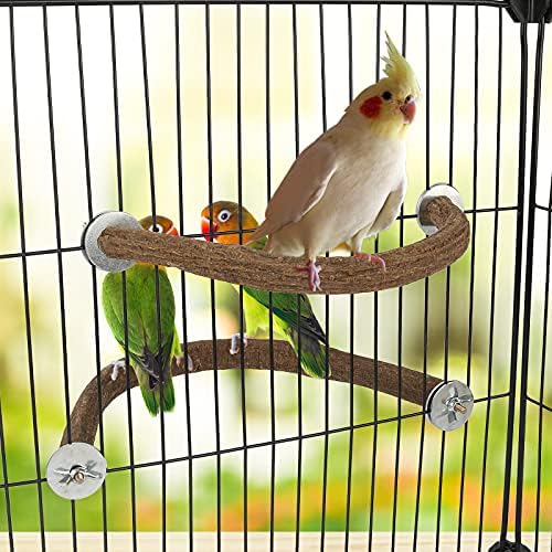 Rypet Parrot Bird Natural Wood Stand Perch Swing, U-Образна Форма
