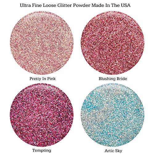 GLITTIES - (12PK) Iridescent Mixed Cosmetic Grade Glitter Kit - Ultra Fine Губим Glitter for Body Shimmer, Лице, Грим,