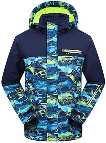 PHIBEE Big Boys' Waterproof Дишаща Outdoor Warm Snowboard Ski Jacket