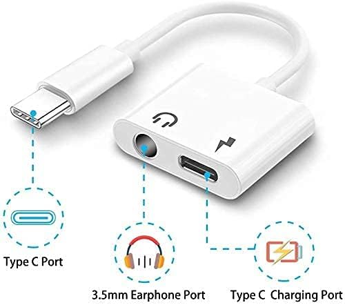 USB C до гнездо за Адаптер за слушалки с 3.5 мм Aux Аудио и зарядно устройство Type c Dongle Converter USBC Адаптер за
