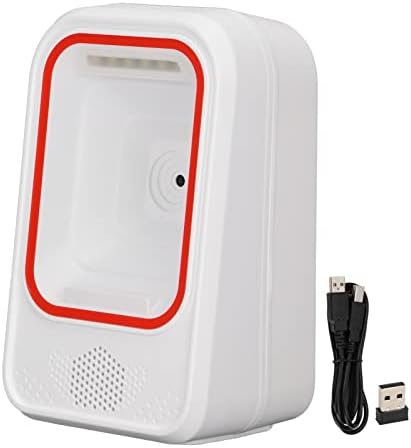 Kafuty-1 1D 2D QR Настолен баркод скенер,2.4 G+BT+USB Жична четец на баркод,Hands-Free Четец на баркод,Автоматичен Зондирующий