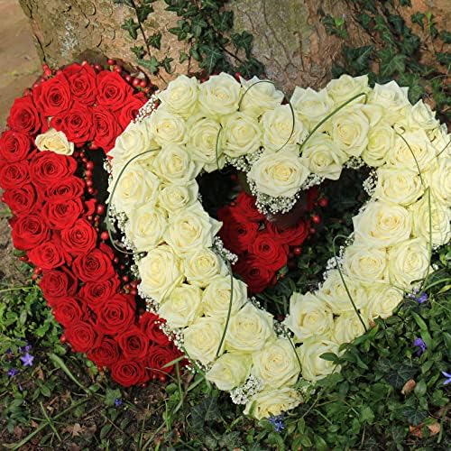 Ruisita 3 Pack Heart Shaped Тел Wreath Frame 14 Inch Green Metal Floral Wreath Foam САМ Crafts for Valentine ' s Day Christmas