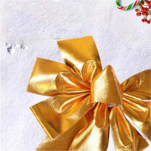 ABOOFAN 4шт Златен Искрящ Блясък Коледна Лента Лук Коледно Дърво, Орнаменти Ръчно изработени Коледни Украшения