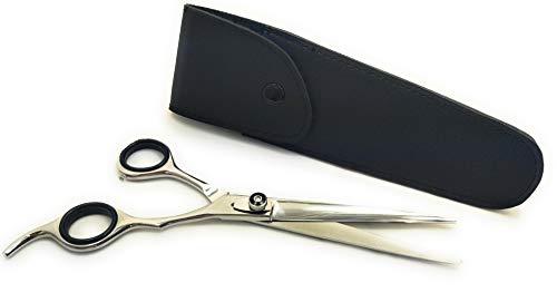 G. B. S Професионални ножици за коса с черно покритие, Здрави - Ножици за подстригване и стайлинг на коса с възможност за регулиране на напрежение, Устойчиви на корози?