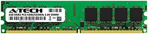 A-Tech 1GB RAM Замяна за Kingston KVR533D2N4K2/2G | DDR2 533MHz PC2-4200 UDIMM Non-ECC 240-Pin DIMM Модул памет