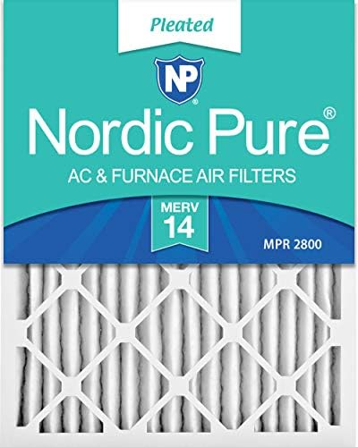 Nordic Pure 18x24x2 MERV 14 Нагънат Въздушни Филтри пещ Ac 3 Опаковки