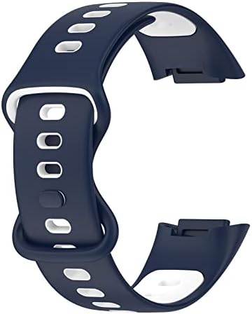 FFENFEI Регулируема каишка За часовник, който е Съвместим с Fitbit Charge 5 Ленти, в два цвята Мек Силиконов Каучук Спортни