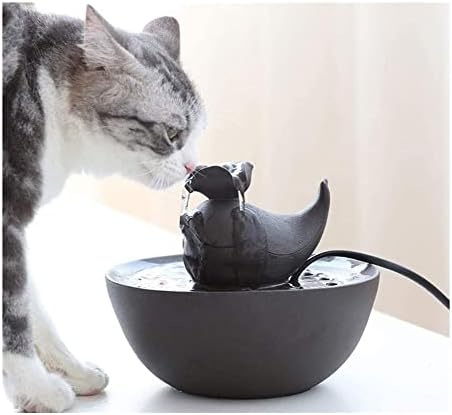 HAOKTSB Пет Fountain Portable Automatic Circulation Пет Water Dispenser for Cats Dogs - Ceramics Cat Water Fountain for