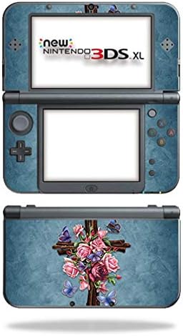 MightySkins Skin Съвместими с Nintendo New 3DS XL (2015) - Rose Cross | Защитно, здрава и уникална vinyl стикер wrap Cover | Лесно се нанася, се отстранява и обръща стилове | Произведено в САЩ