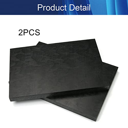 Aicosineg POM Plastic Sheet 10mm(2/5) x 3.94 x 5.91 Инженеринг Plastic Plate Sheet Polyoxymethylene Plastic Board Ideal for Machining on Automatic Lathesr Precision Parts-Черен (2 броя)