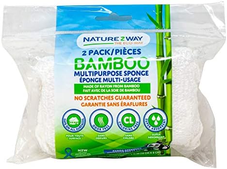 Housewares International NatureZway Вискоза От Бамбук, гъби, 2 опаковки