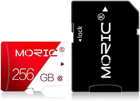 256GB Micro SD Карта с Адаптер Клас 10 Високоскоростна Карта Памет за Фотоапарат, Карта Памет за Телефон, Компютърната Игрална Конзола, Dash Cam, Камера, GPS, Наблюдение, E-Reader, Бе