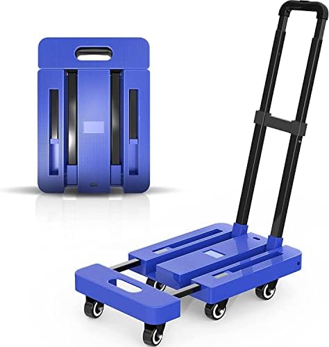 Портативна Ръчна Количка PRIFRA Сгъване на Количката на багаж капацитет 150 килограма с Каруца на Тролейбуси 6 платформа