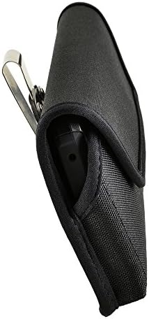 Turtleback Belt Clip Case Made for ZTE Blade Z Max Holster Black Nylon Pouch with Heavy Duty Rotating Belt Clip Horizontal