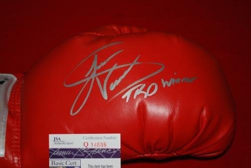 JESSIE VARGAS на wbo шампион signed завързана евърласт ръкавица JSA proof 5 - Боксови ръкавици с автограф
