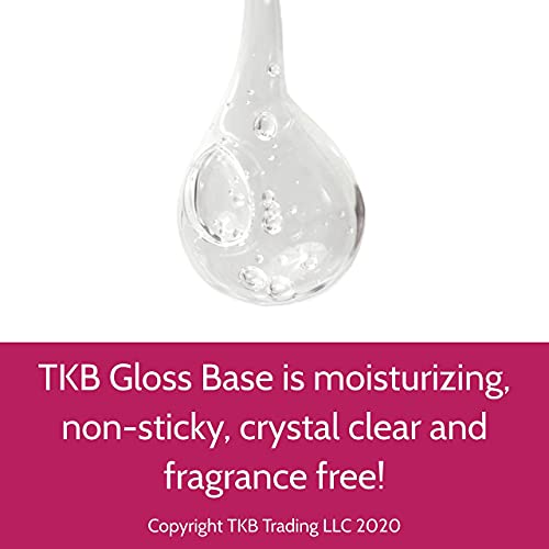 TKB Lip Gloss Base | Clear Versagel Base for САМ Lip Gloss, Moisturizing, Вегетариански, Made in USA Mineral-Oil-Free