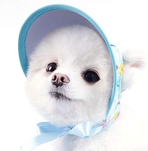 ODD ПЕТ Line Friends Floral Sun Cap Среден размер – Синьо - Шапка за кучета – Защита от uv – Лесно се побира– Лек и сладък