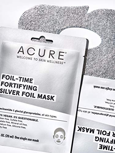 ACURE Foil-Time Fortifying Silver Mask | Вегетариански | Улавя топлината да се отворят порите, за да се чувствате доставка серум | Ниацинамид и ледени гликопротеины - за омоложенного ?